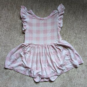 Little Sleepies Twirl Bodysuit - Pink Gingham - 18-24m
